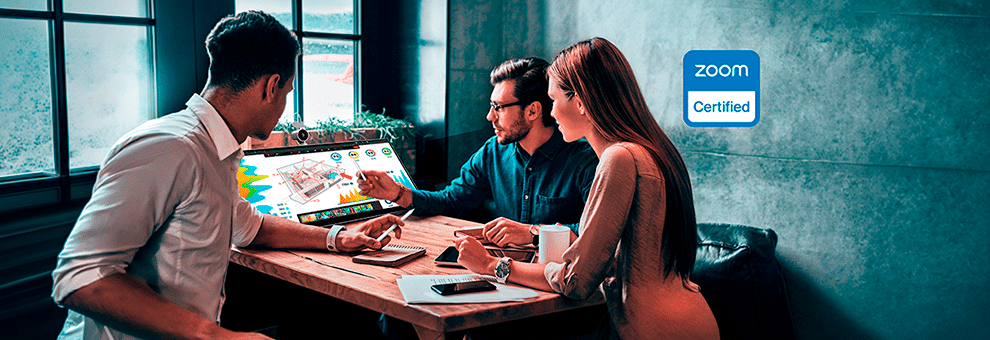 Pana 34 10-point multi-touch ultrawide monitor interaction